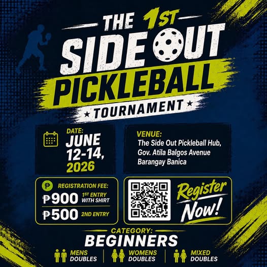 The Side Out Open #1 tournament promotional poster